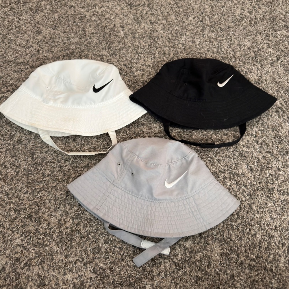 Nike Toddler Bucket Hat 3 Pack Black White Grey 2682-001 2682-023 2682-GU6